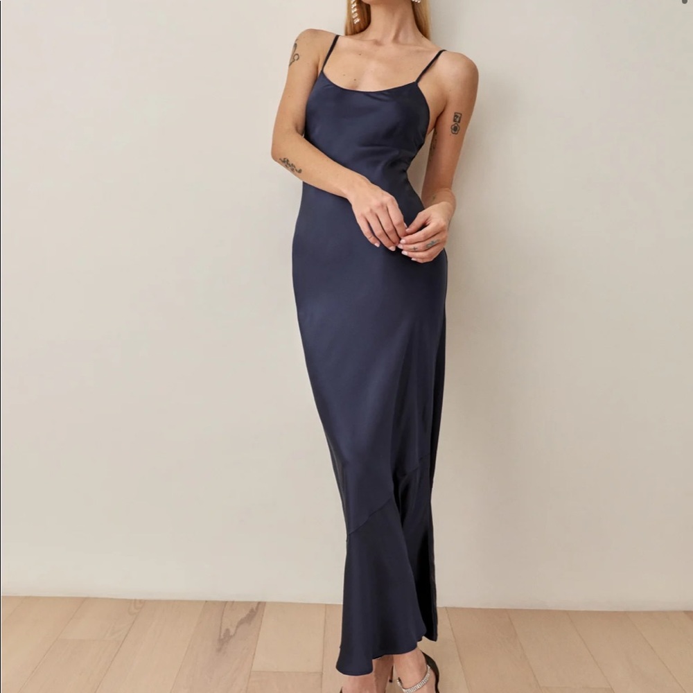 NWT Reformation Parma Silk dress BLACK- size M